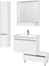 Акватон Тумба с раковиной Капри 80 белая – фотография-6